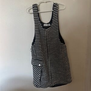 Black and White Houndstooth Sleeveless Top KIDS